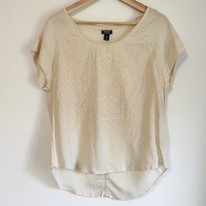 Roots | Mandala Print T-Shirt Blouse | Cream | S